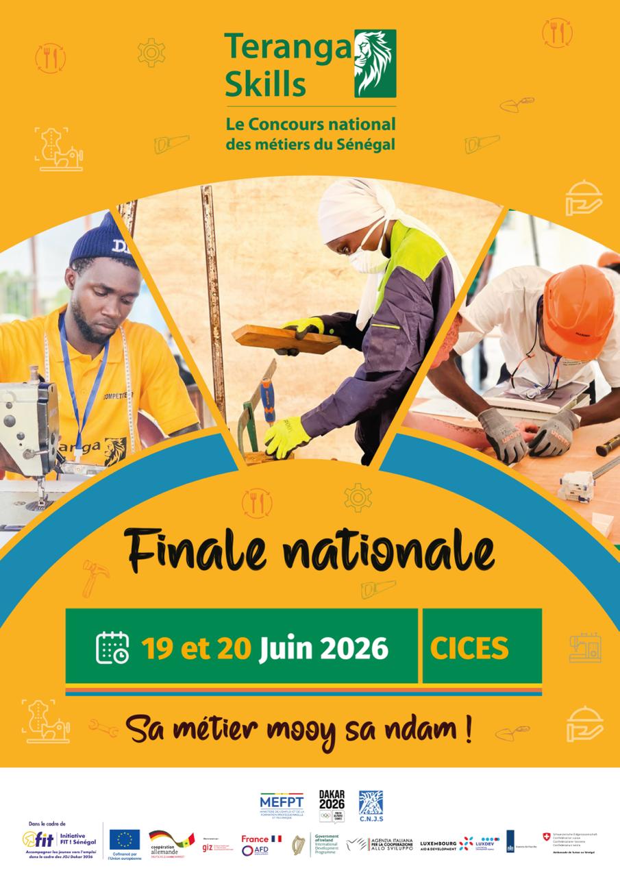 Affiche officielle de la Finale nationale TerangaSkills 2026